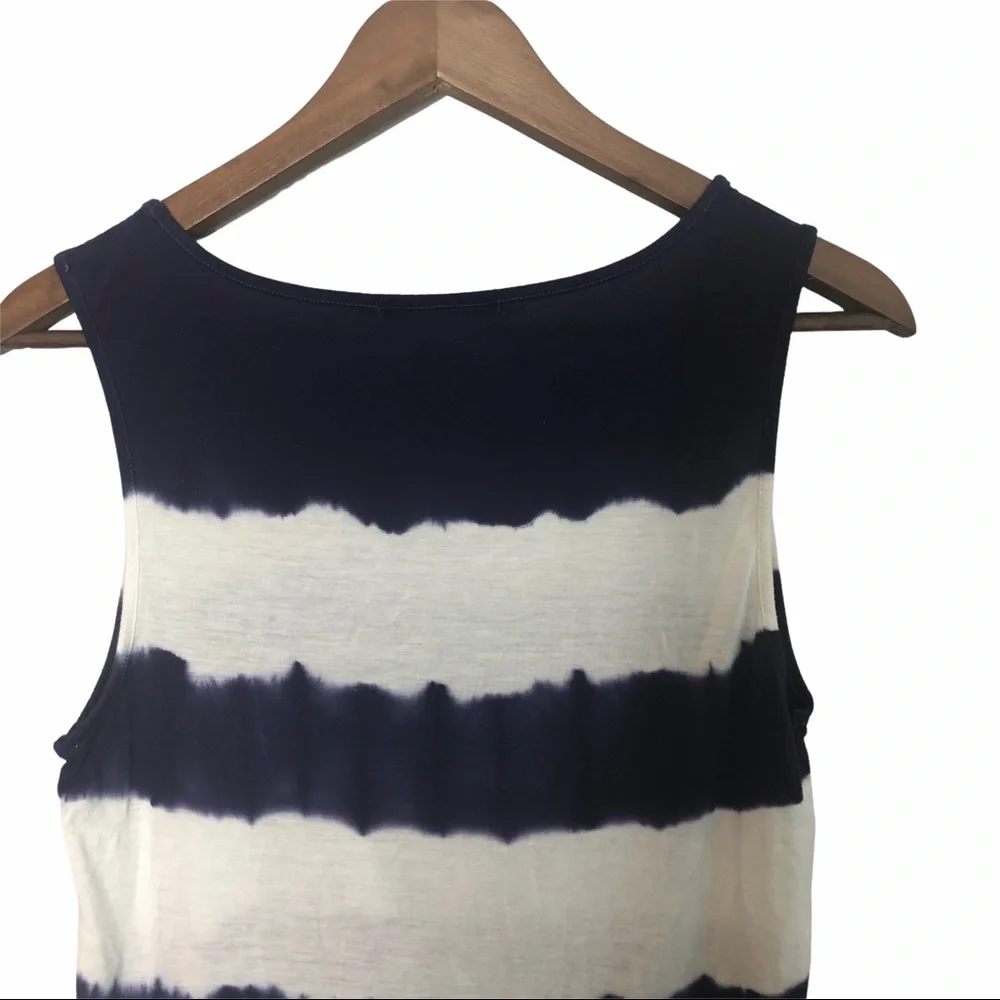 DESIGN HISTORY Tie Dye Hi-Lo Hem Viscose Tank Top
